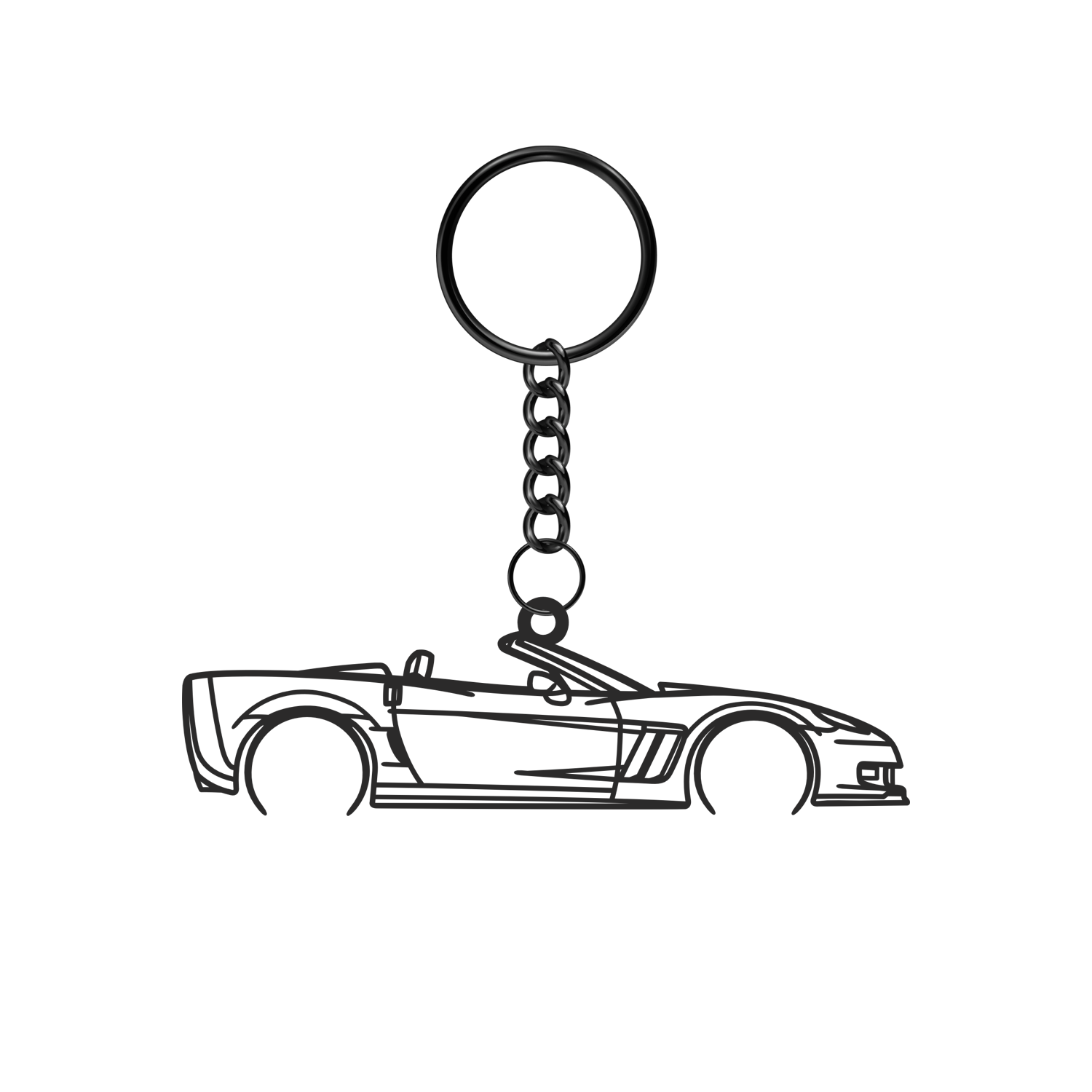 Chevrolet Corvette C6 Grand Sport (2010-2013) - Metallic Keychain