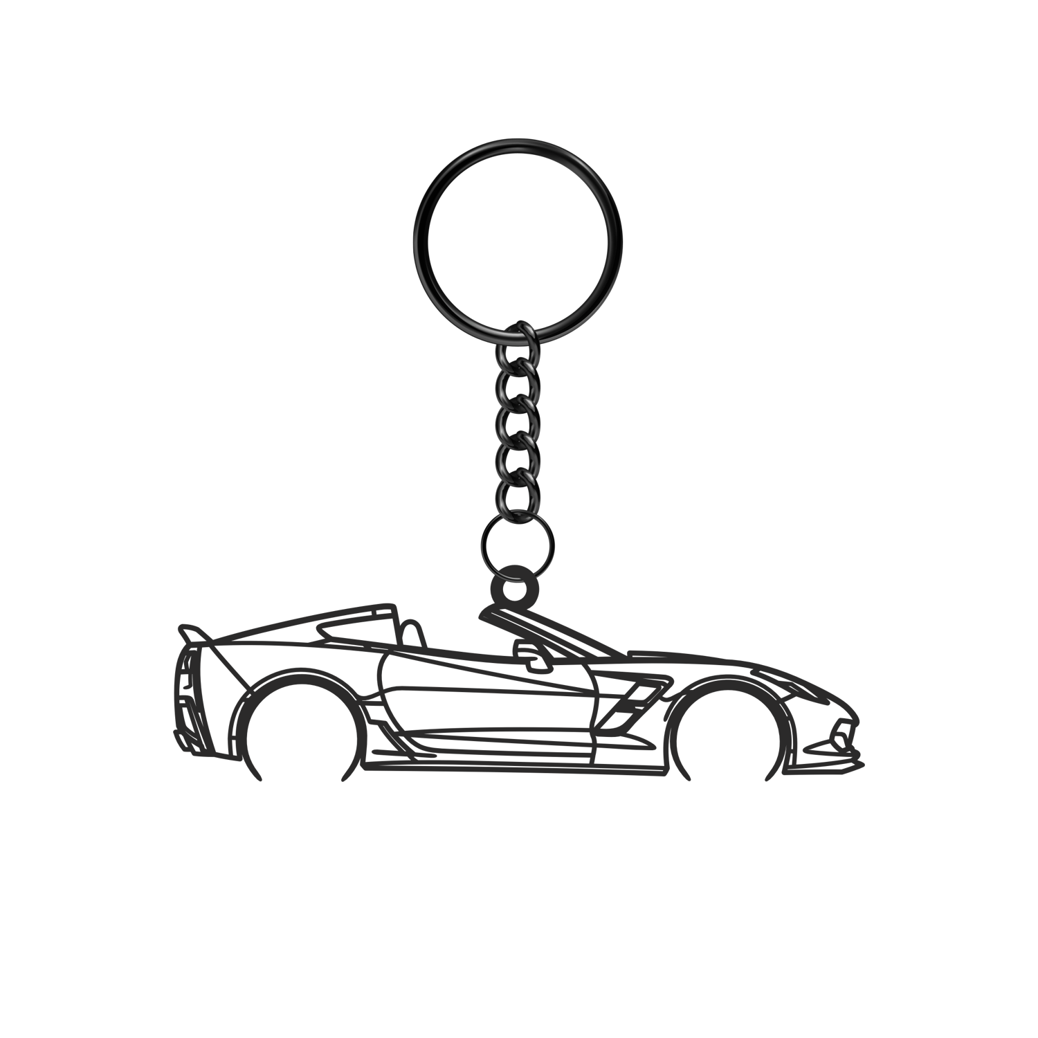 Chevrolet Corvette C7 Convertible (2013-2019) - Metal Key Ring