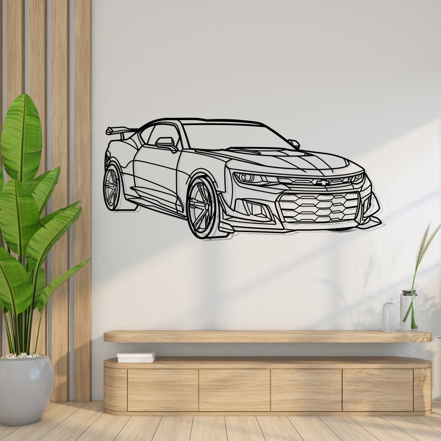 Caterham – 3D-Perspektive Front – Metallsilhouette