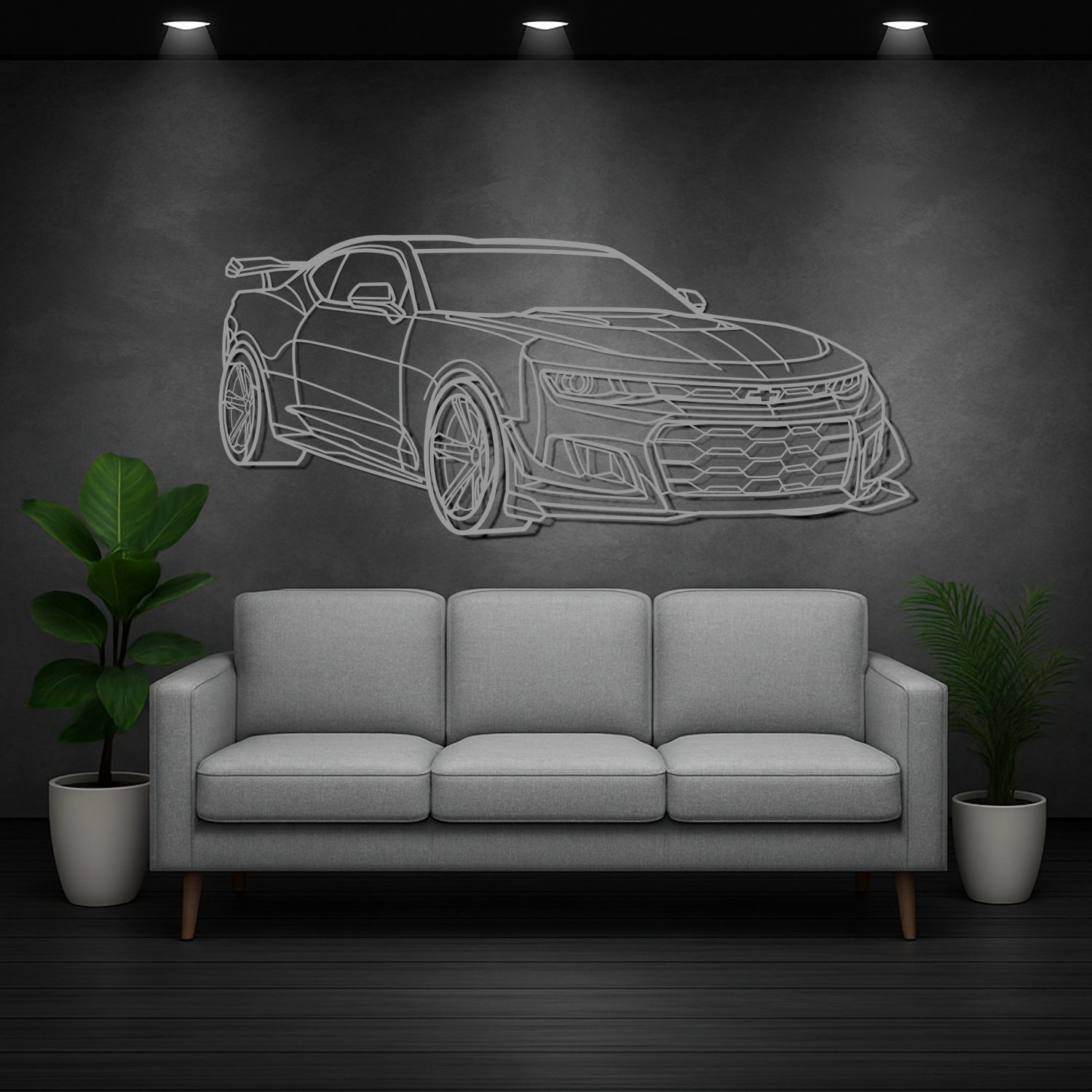 Caterham - 3D Perspective Front - Metal Silhouette