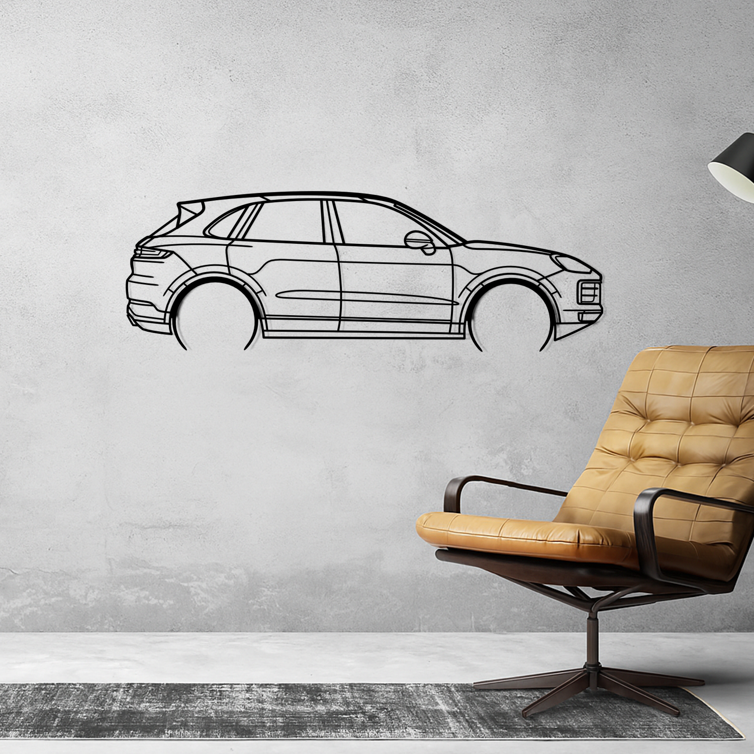 Abarth Punto Evo Side View - Metal Wall Silhouette 