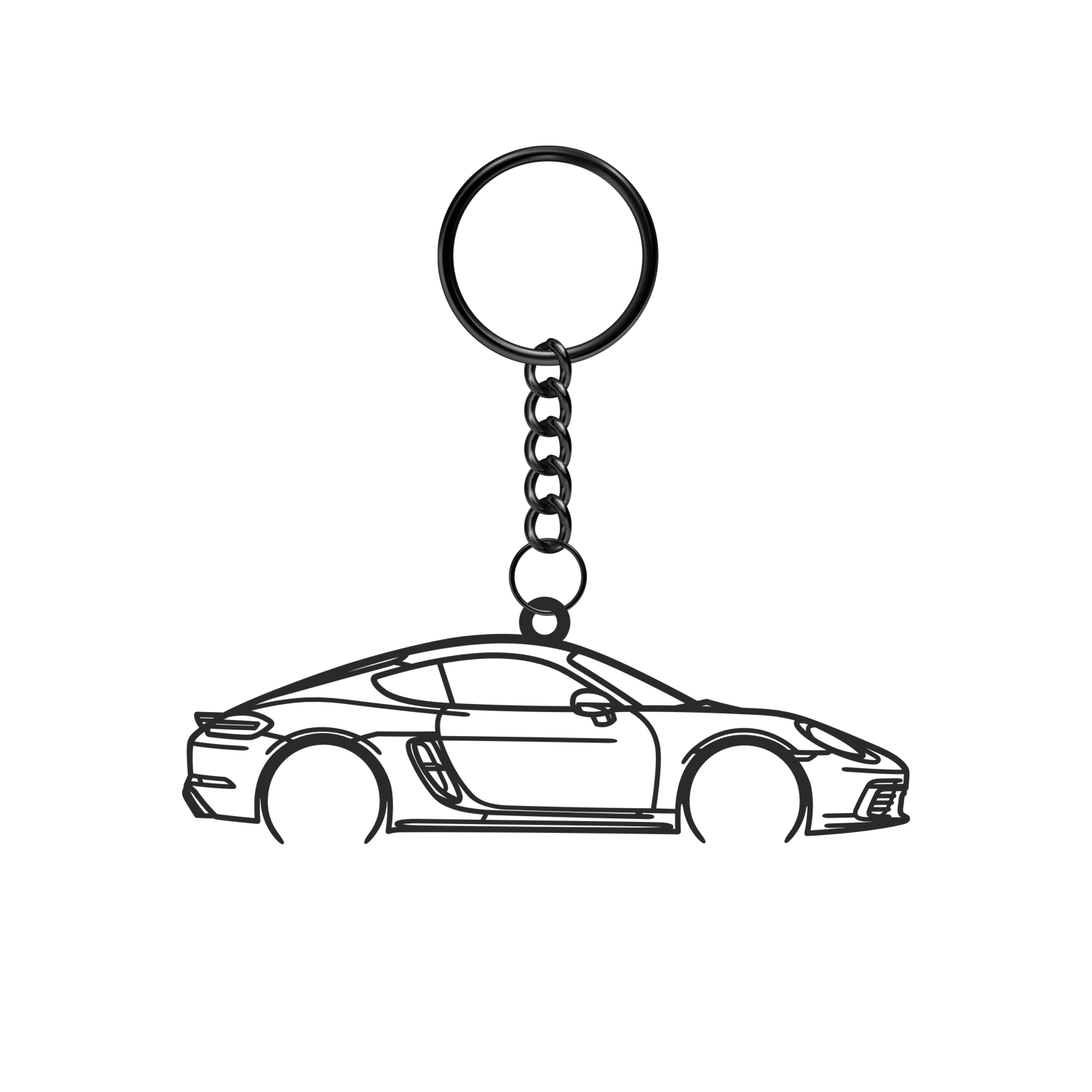 Porsche 718 Cayman (2017-2025) - Metal Key Ring