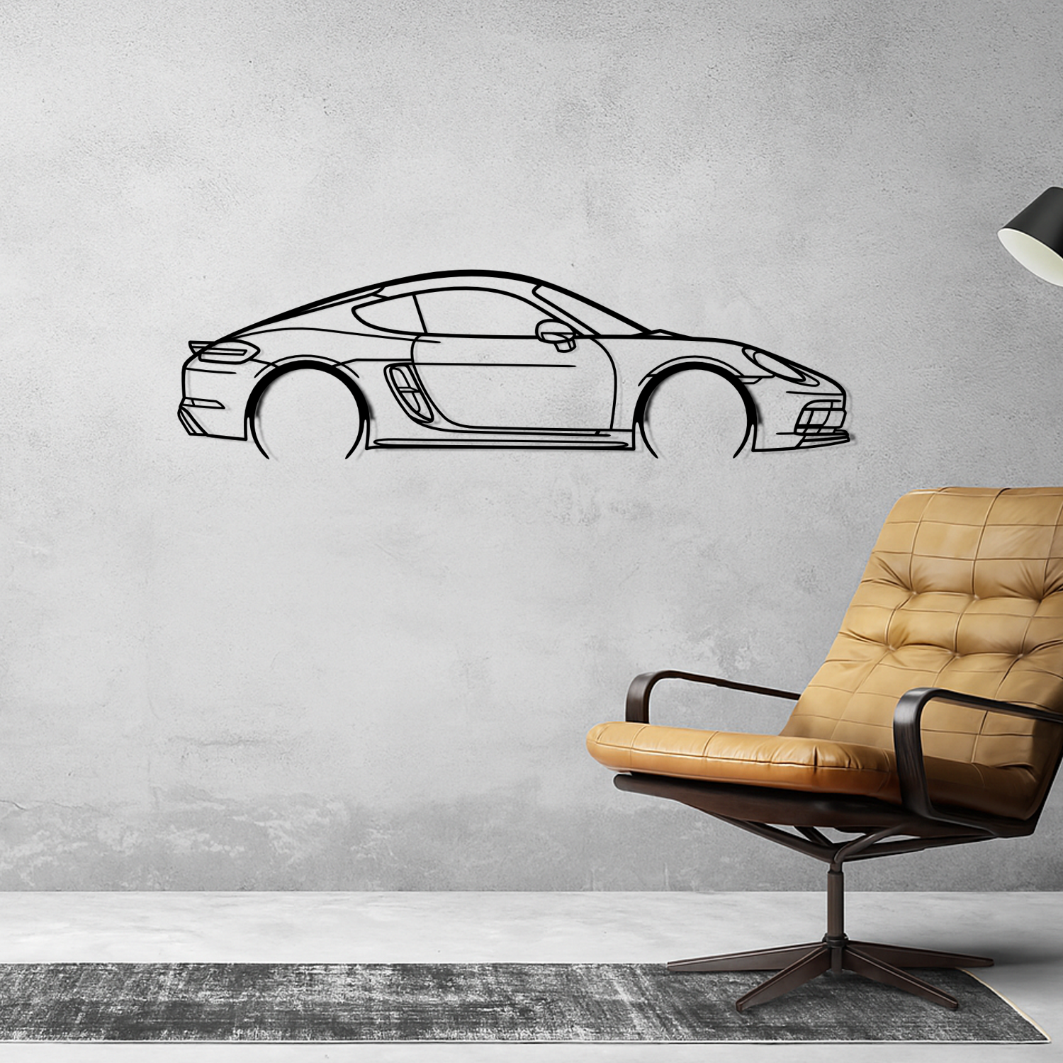 Abarth Punto Evo Side View - Metal Wall Silhouette 