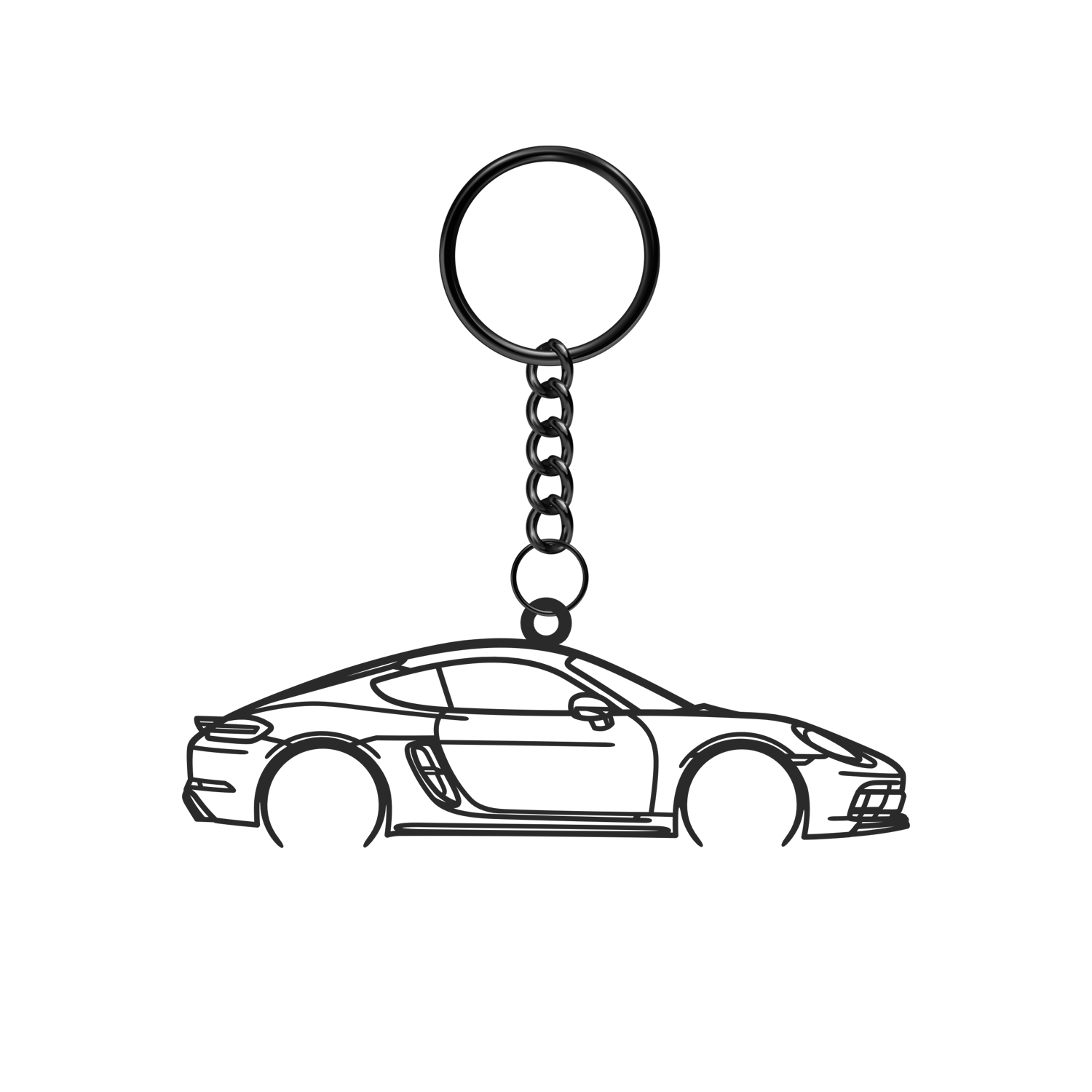 Porsche 718 Cayman GTS (2017-2025) - Metal Key Ring