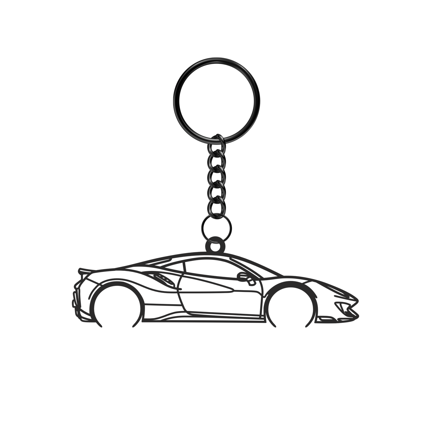 Ferrari 488 Pista (2018-2019) - Metal Keychain