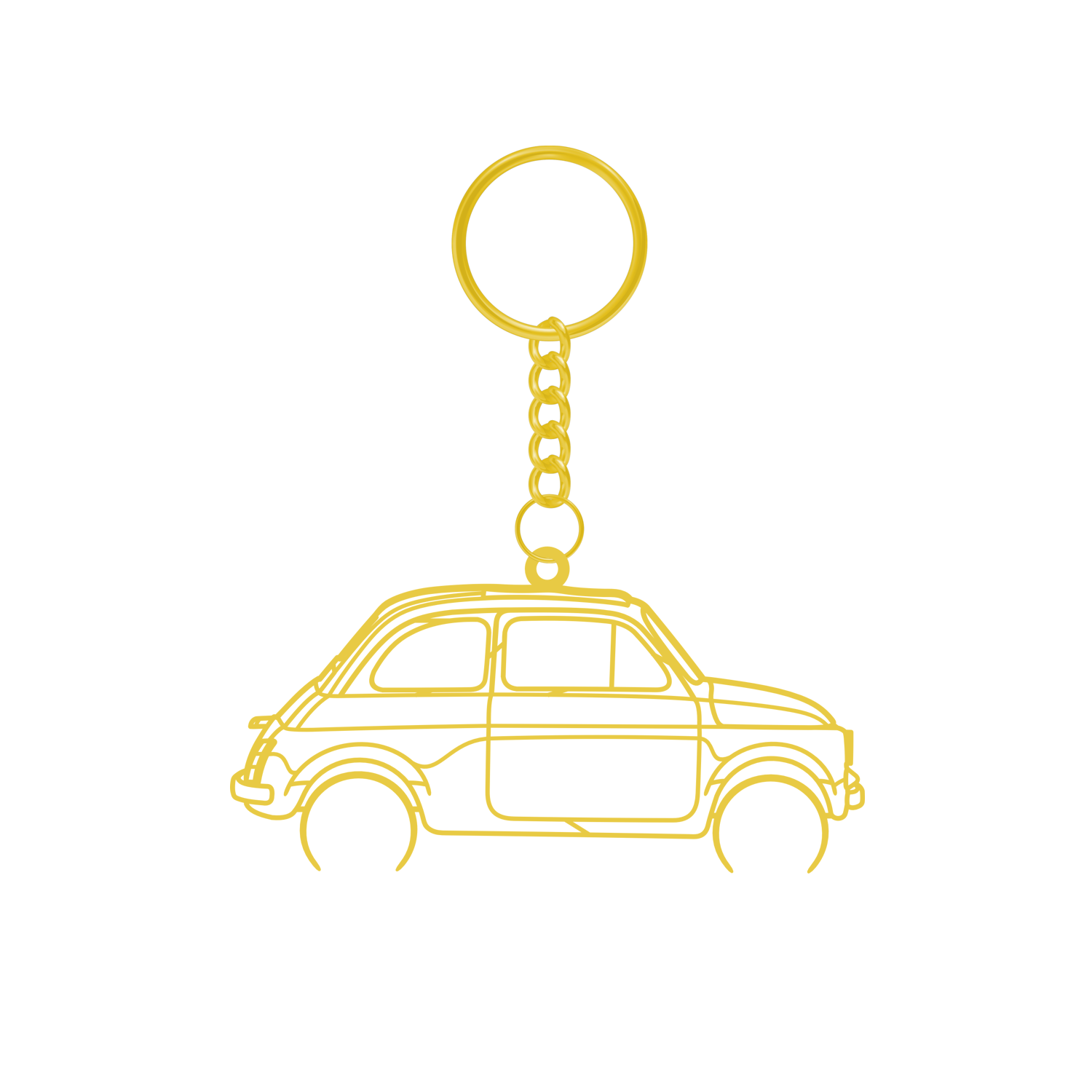 Fiat 500 R (1957-1975) - Metal Keychain