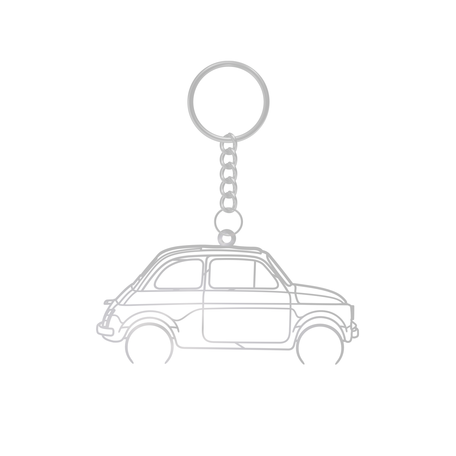 Fiat 500 R (1957-1975) - Metal Keychain