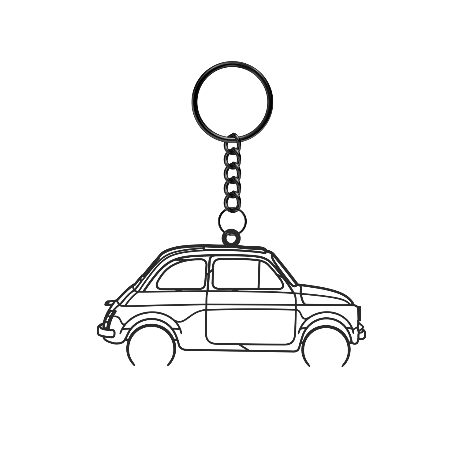Fiat 500 R (1957-1975) - Metal Keychain
