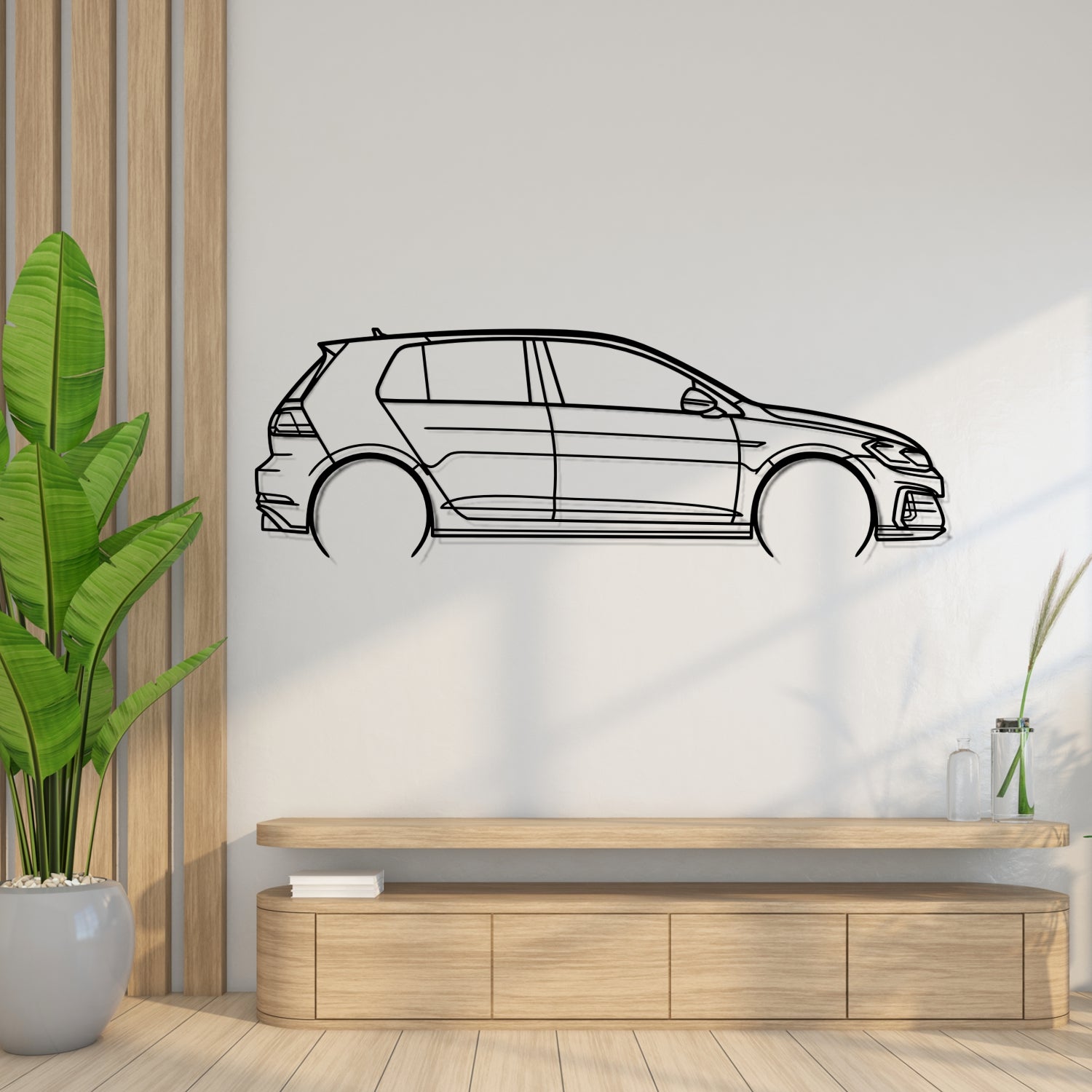 Audi R8 V10 Plus (2012-2015) - Side Perspective - Metal Silhouette