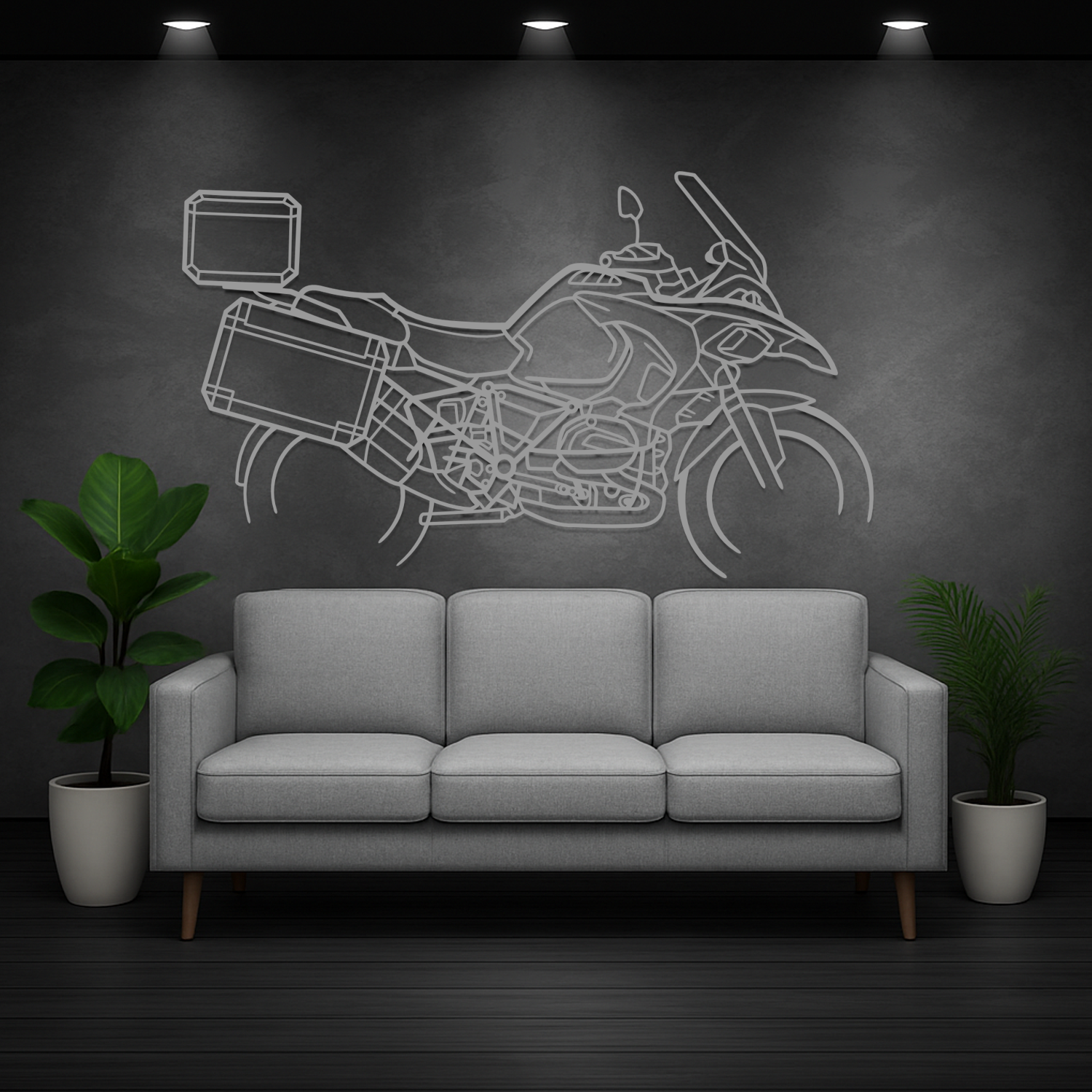BMW R 1200 GS (2013-2019) - Silhueta de Metal