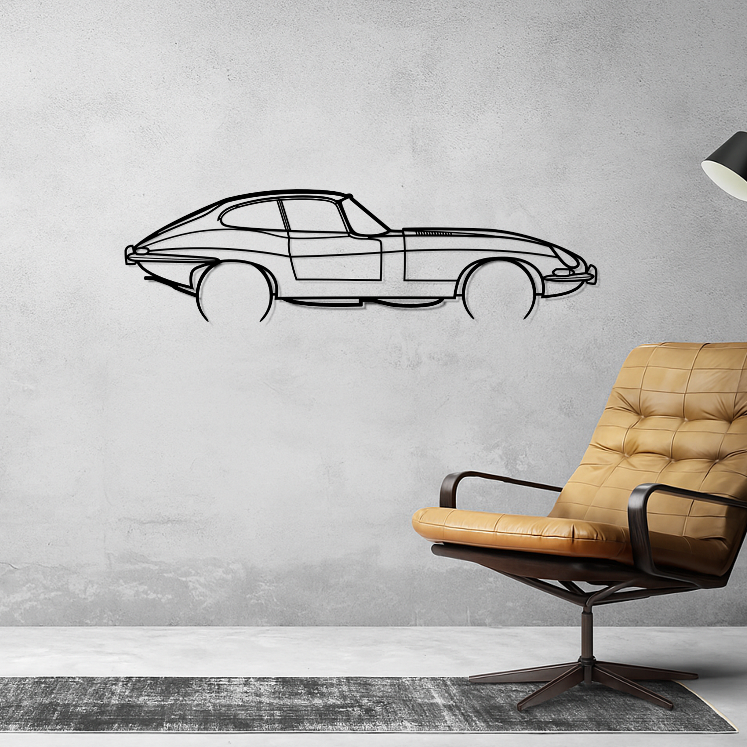 Abarth Punto Evo Side View - Metal Wall Silhouette 