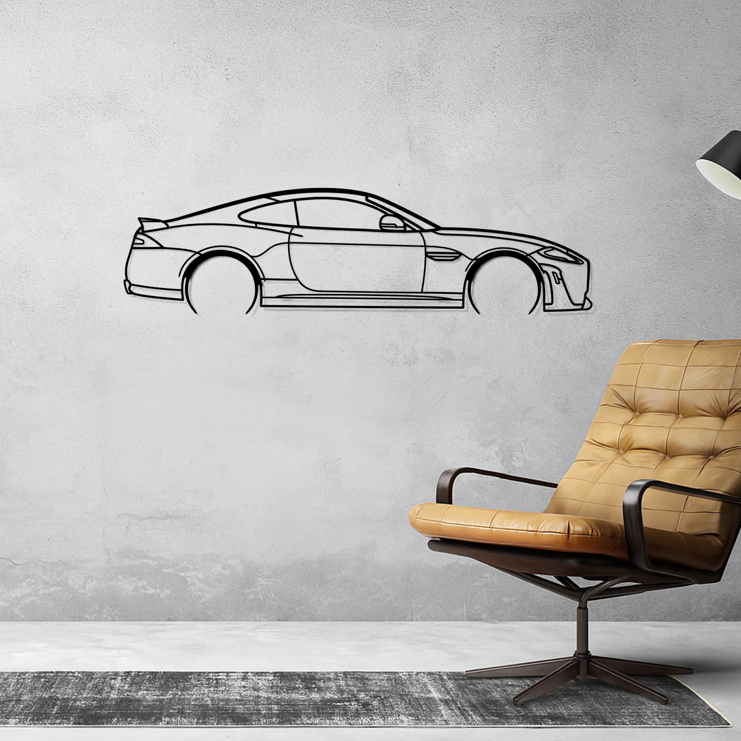 Abarth Punto Evo Side View - Metal Wall Silhouette 