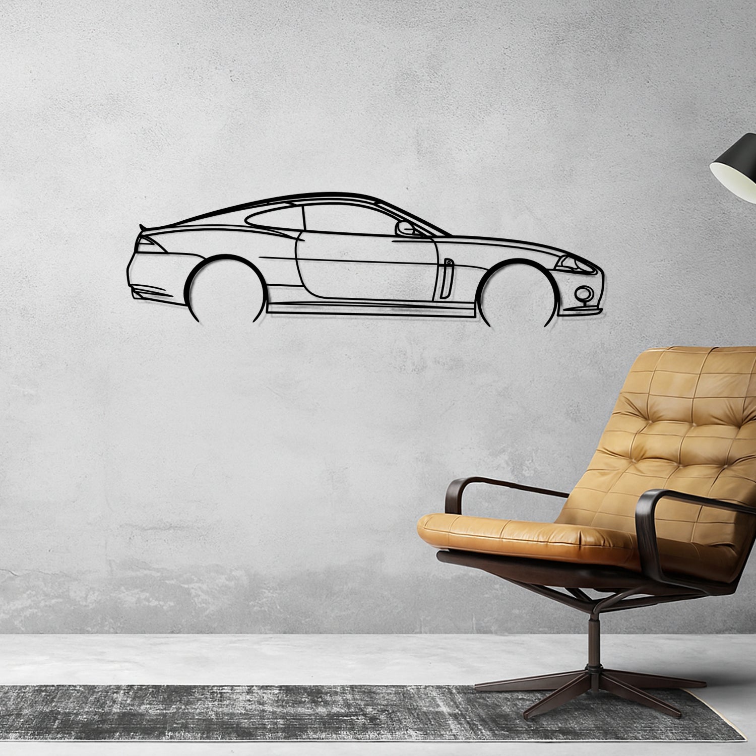 Jaguar XKR (2006-2014) - Perspetiva Lateral - Silhueta de Metal