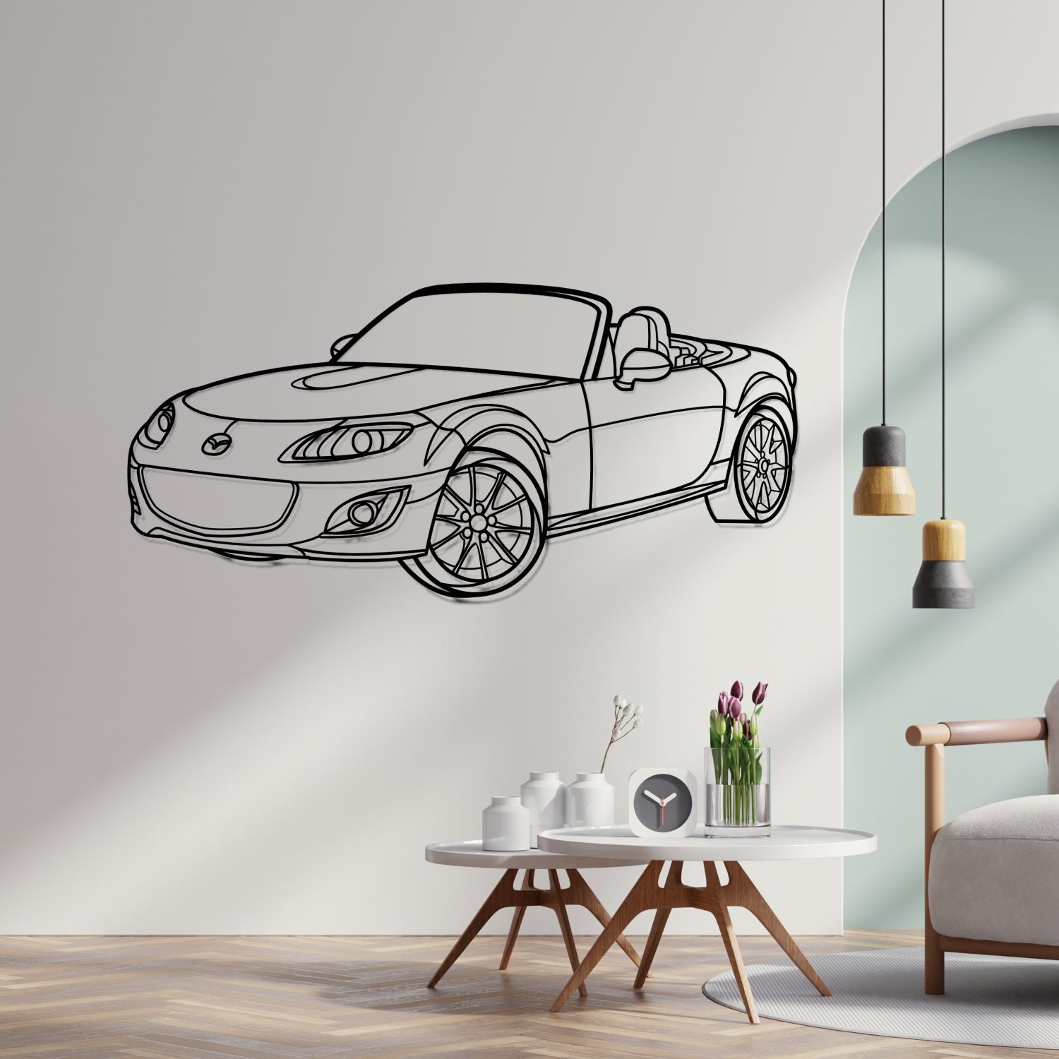 Caterham - 3D Perspective Front - Metal Silhouette