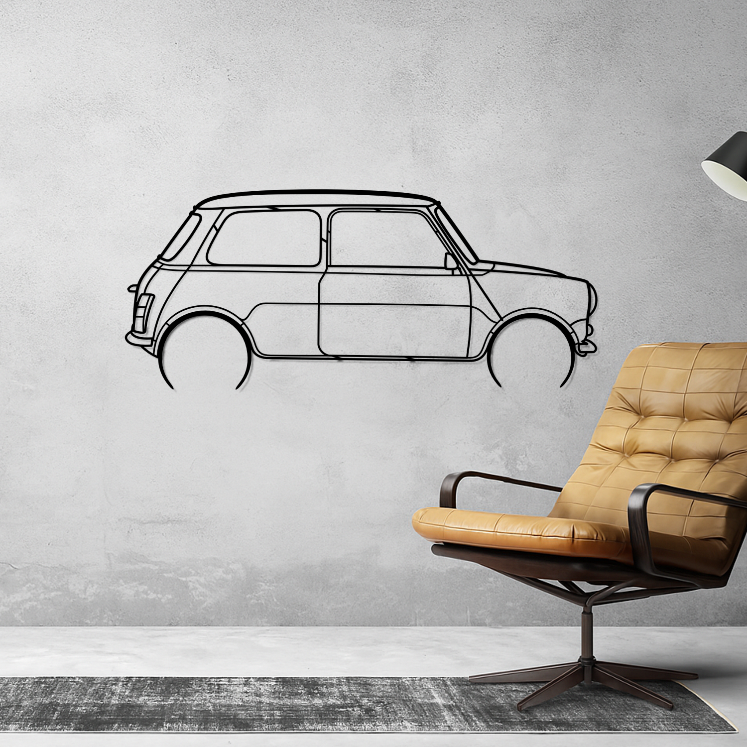 Abarth Punto Evo Side View - Metal Wall Silhouette 