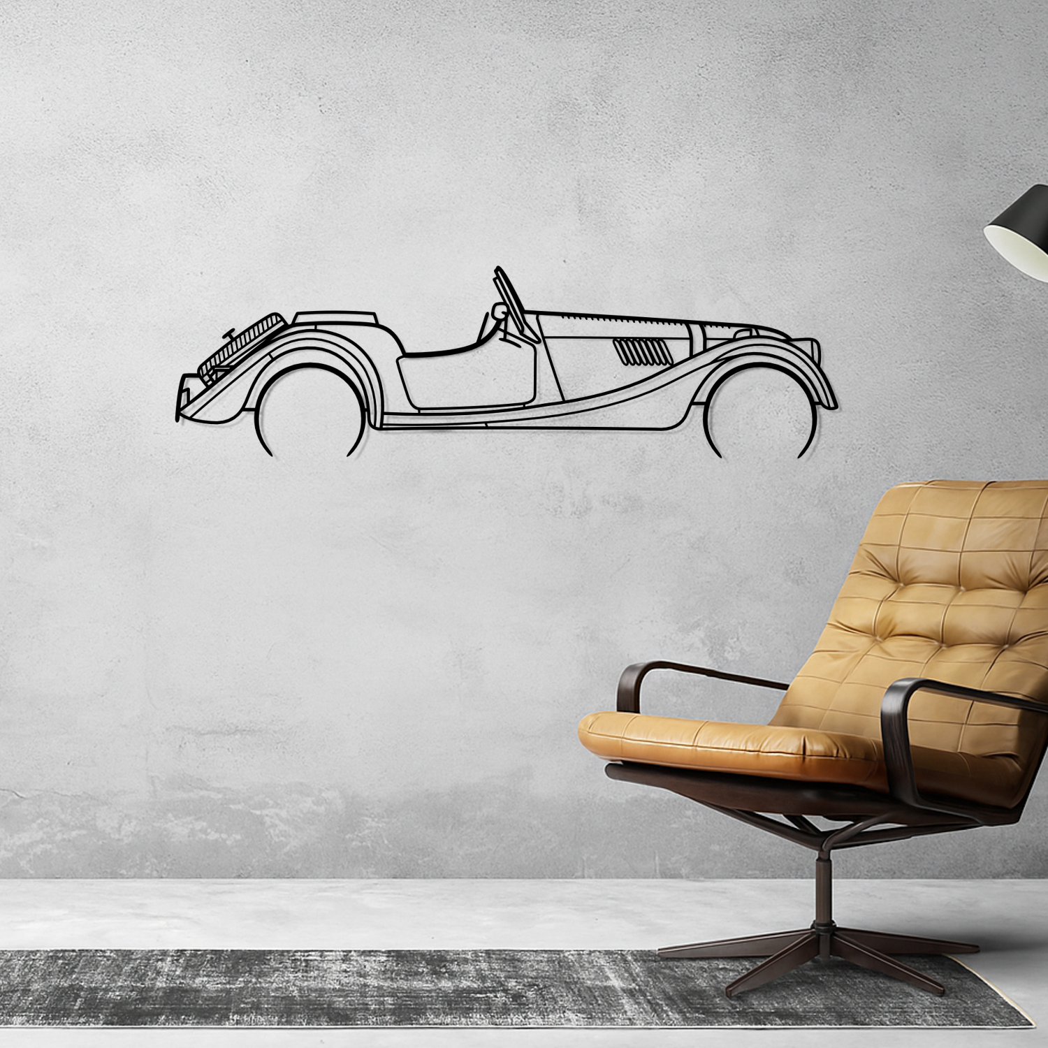 Abarth Punto Evo Side View - Metal Wall Silhouette 