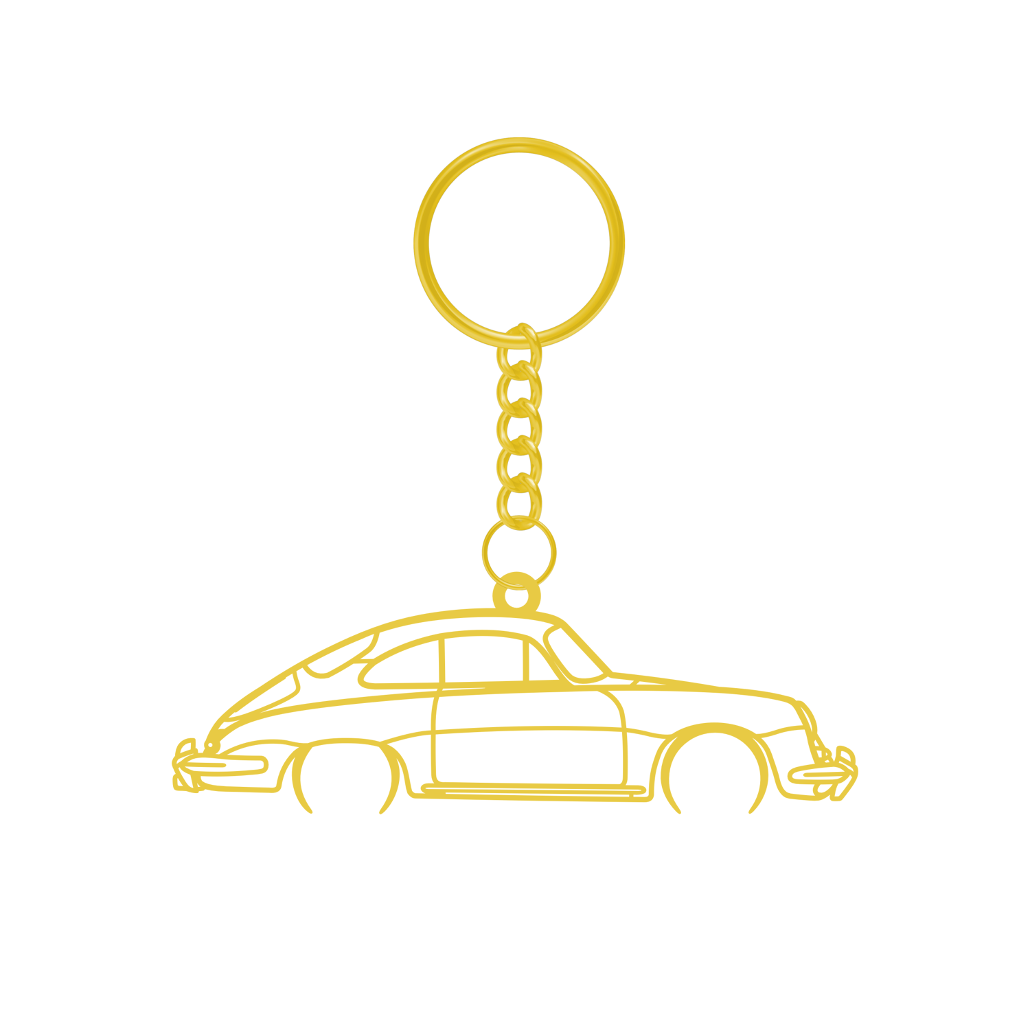 Porsche 356 Coupe (1948-1965) - Metal Keychain