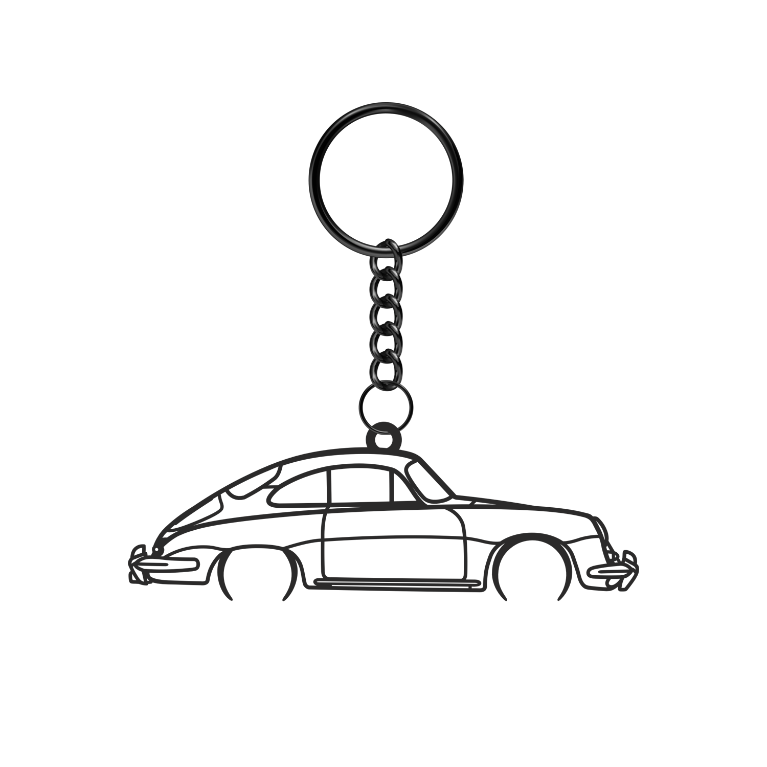 Porsche 356 Coupe (1948-1965) - Metal Keychain