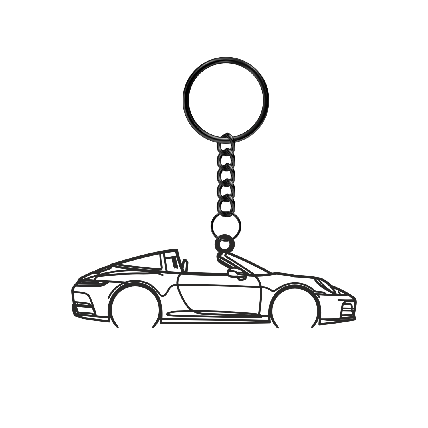 Porsche 911 992.2 Targa (2025) - Metal Key Ring