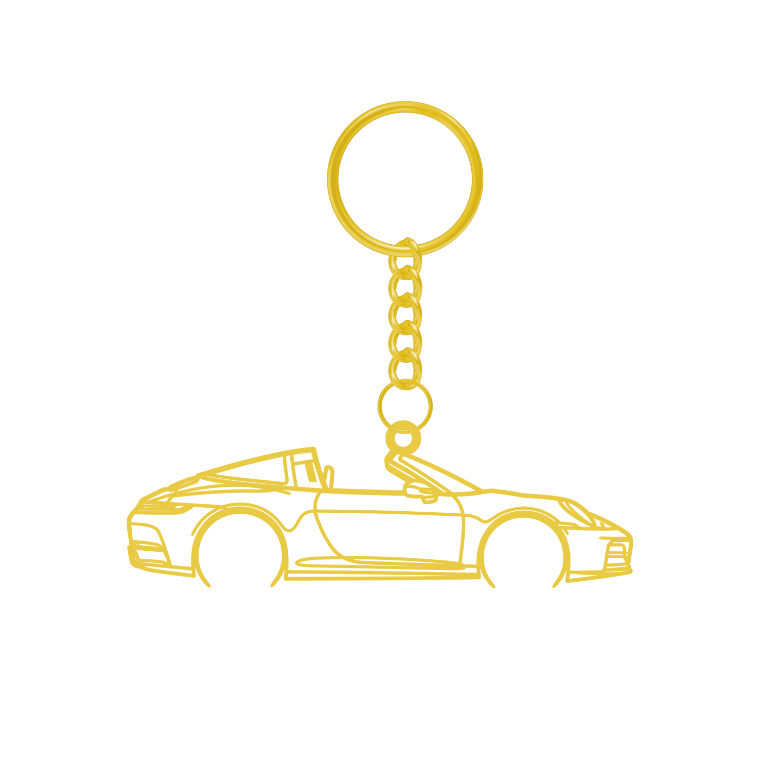 Porsche 911 992.2 Targa (2025) - Metal Key Ring