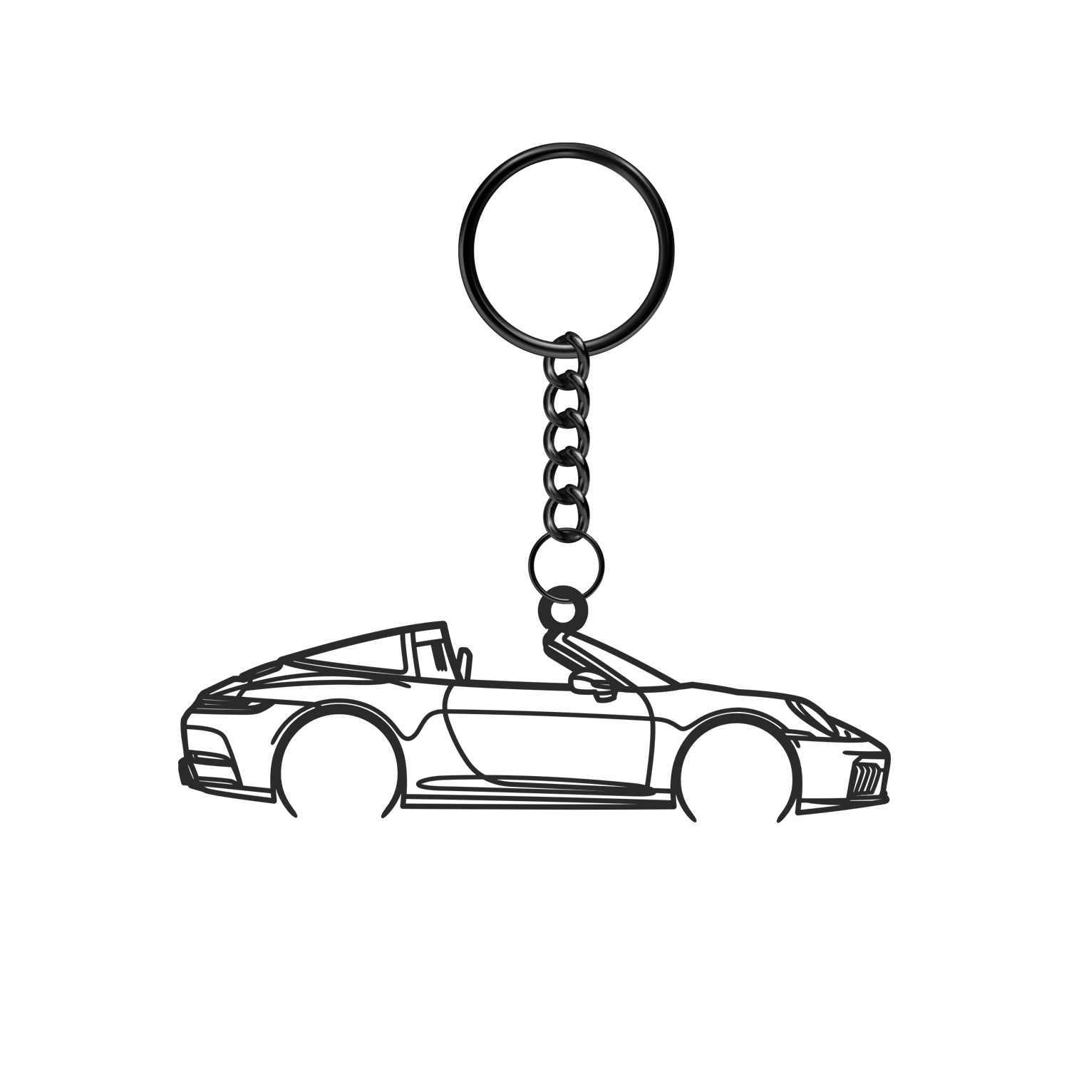 Porsche 911 992.2 Targa GTS (2025) - Metal Key Ring