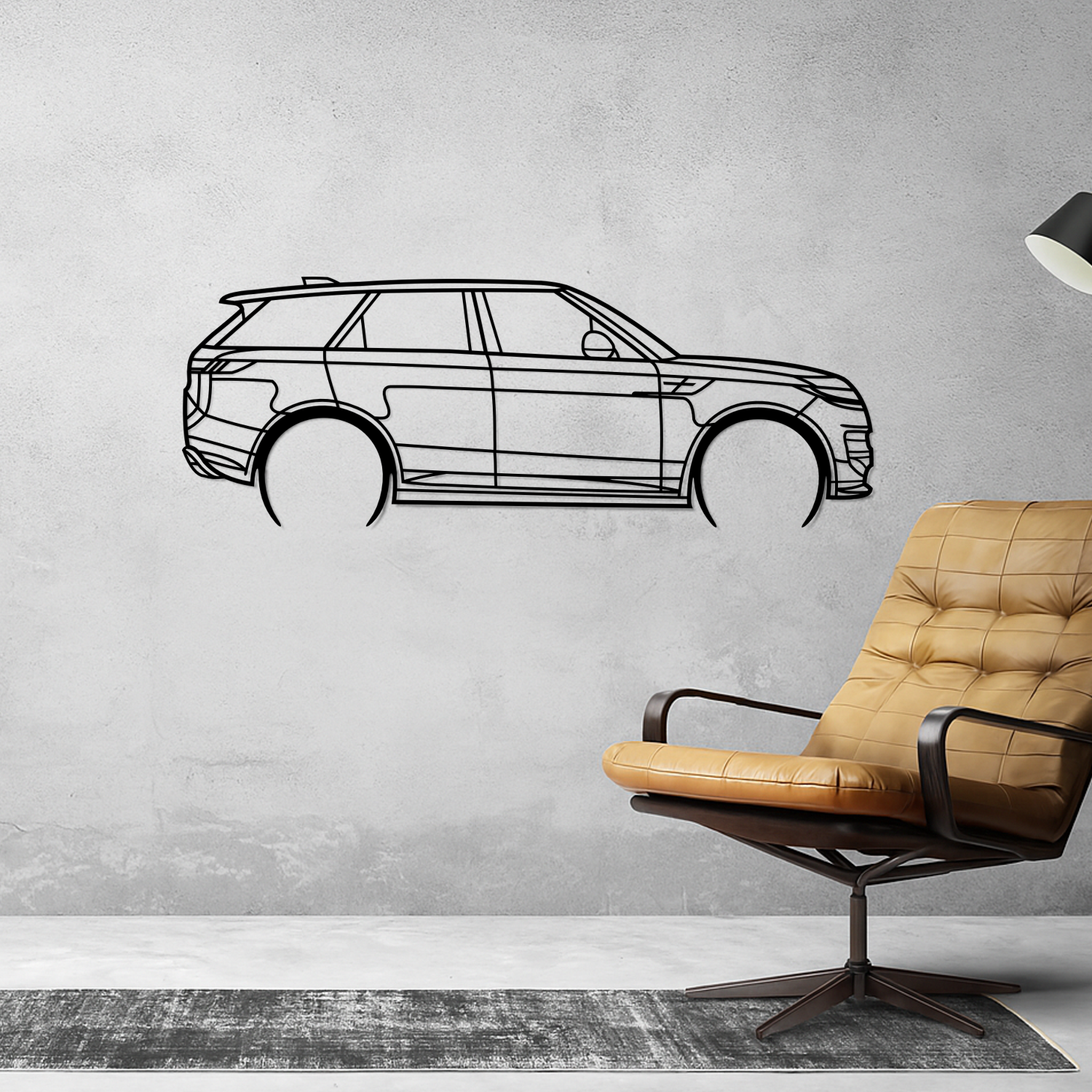 Land Rover Range Rover Sport (2022-2025) - Perspetiva Lateral - Silhueta de Metal