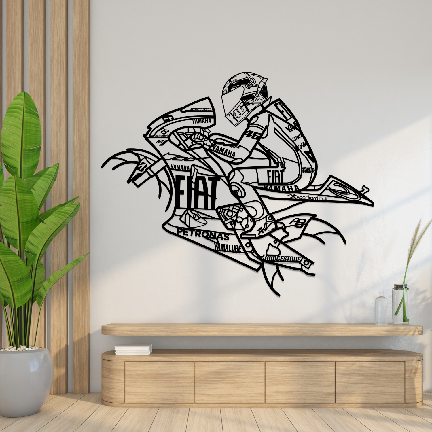 Valentino Rossi Wheelie (2009) - Metal Silhouette
