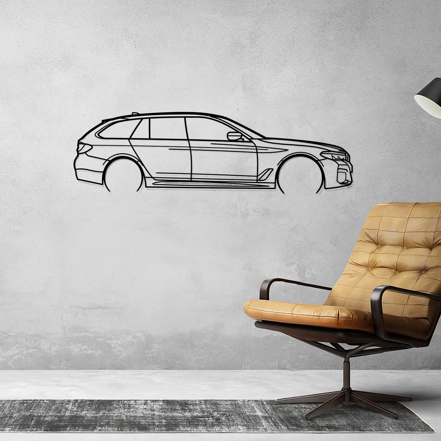 Audi R8 V10 Plus (2012-2015) - Side Perspective - Metal Silhouette