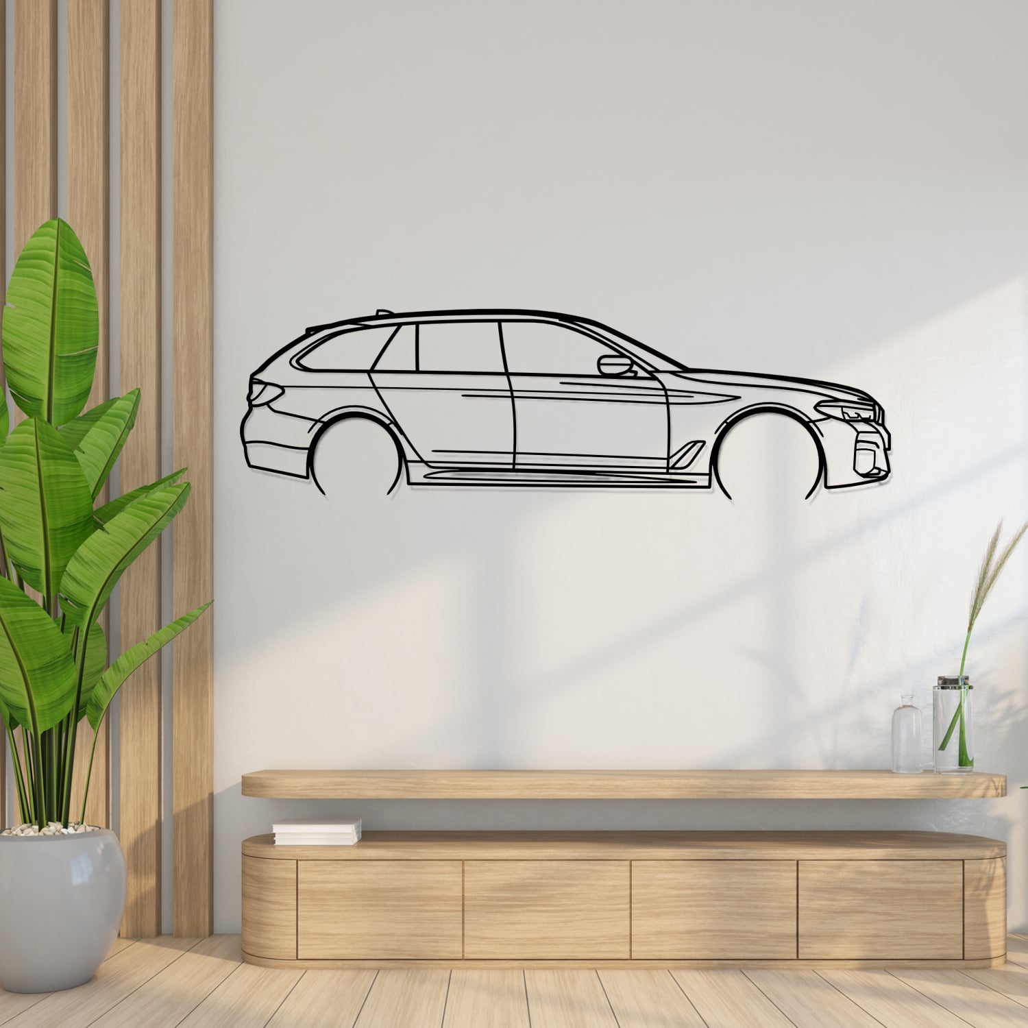 BMW Serie 5 G31 (2017-2020) - Perspetiva Lateral - Silhueta de Metal