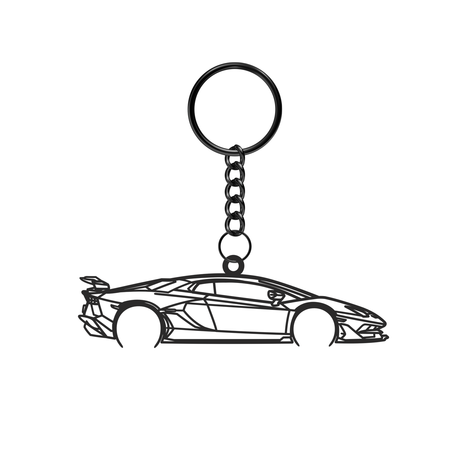 Lamborghini Aventador SVJ (2018-2022) - Metal Keychain