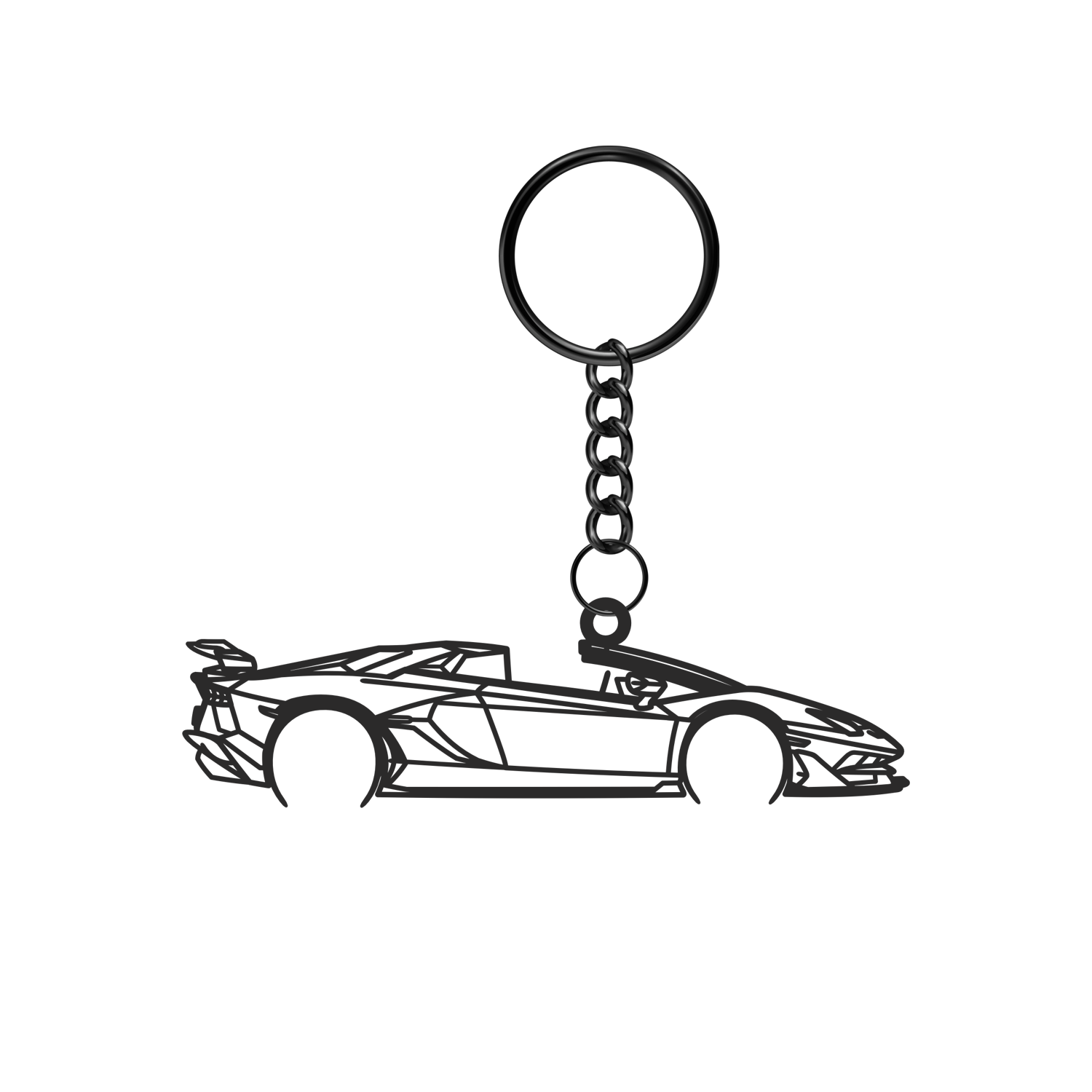 Lamborghini Aventador SVJ Roadster (2018-2022) - Metal Keychain