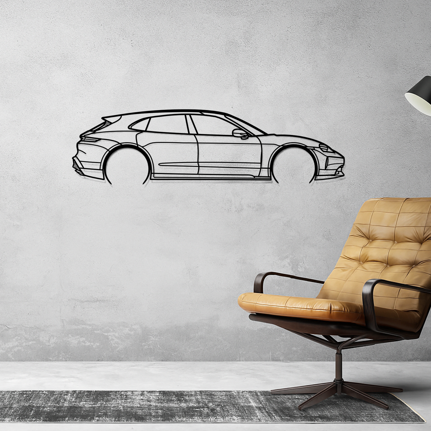 Abarth Punto Evo Side View - Metal Wall Silhouette 