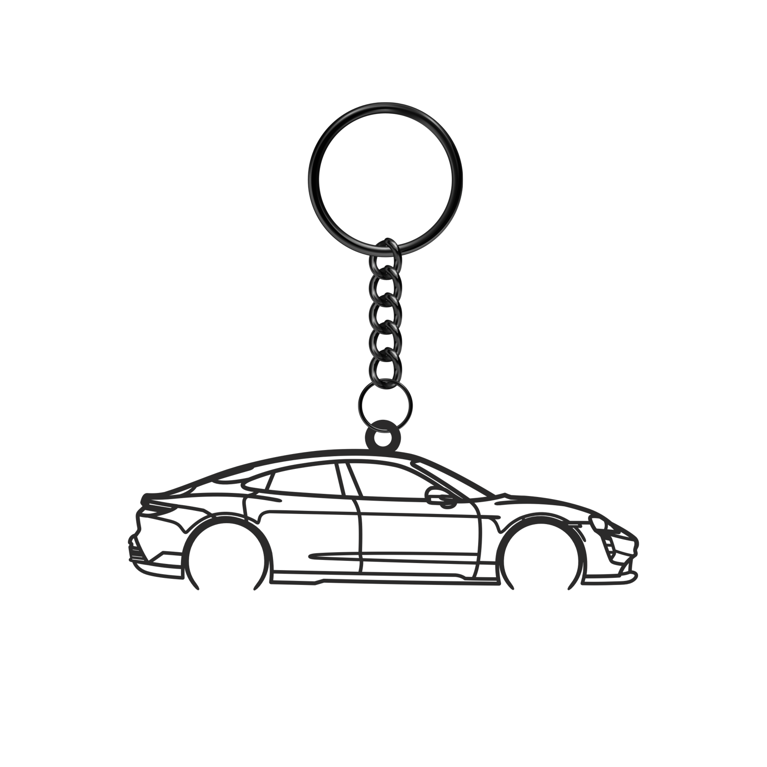 Porsche Taycan Turbo S (2019-2024) - Metallic Keychain