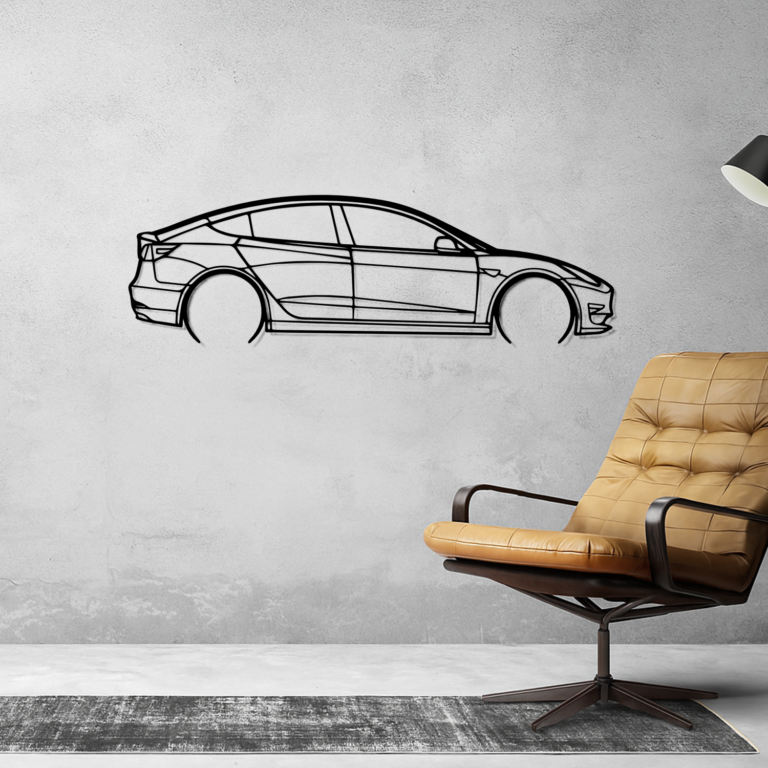 Abarth Punto Evo Side View - Metal Wall Silhouette 