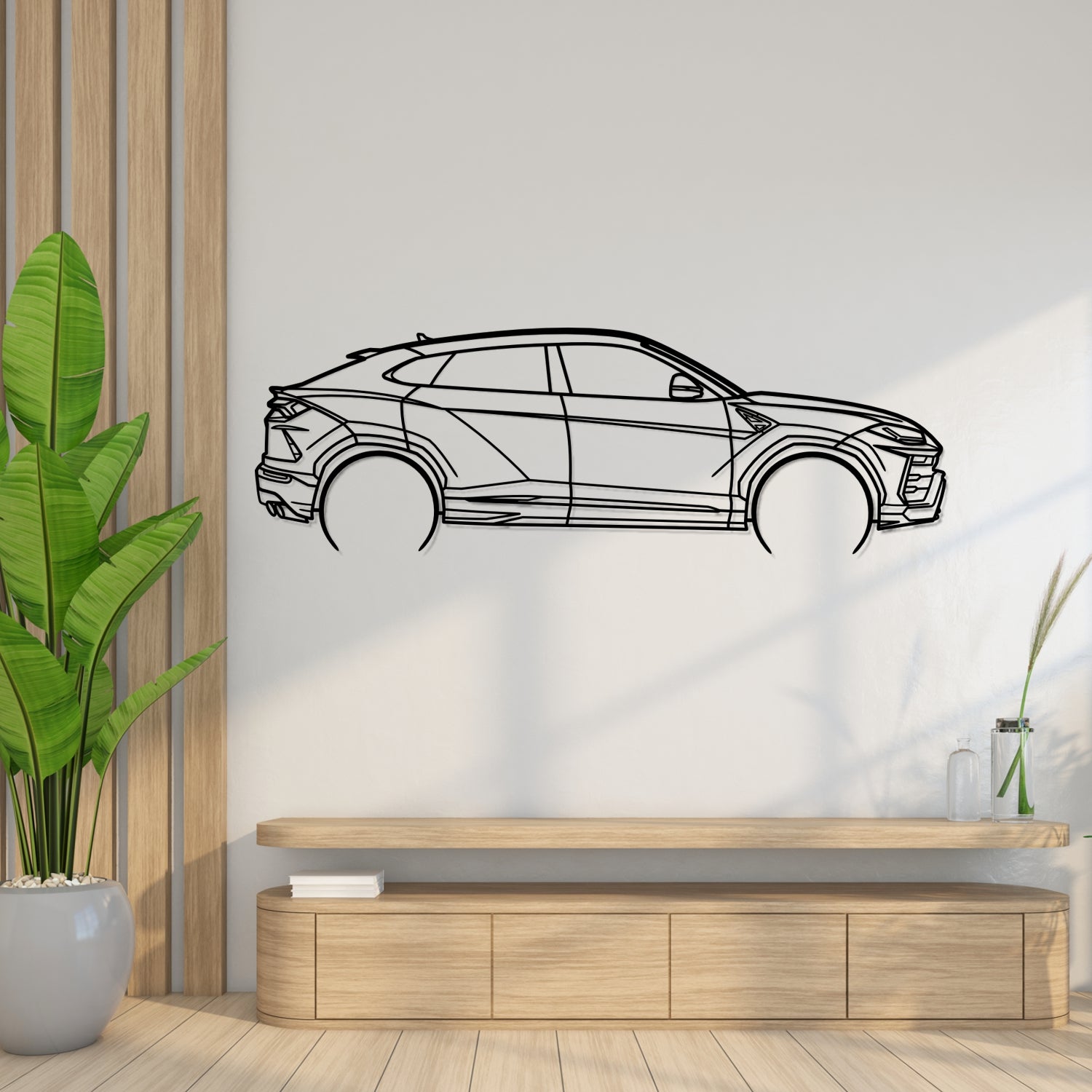 Audi R8 V10 Plus (2012-2015) - Side Perspective - Metal Silhouette
